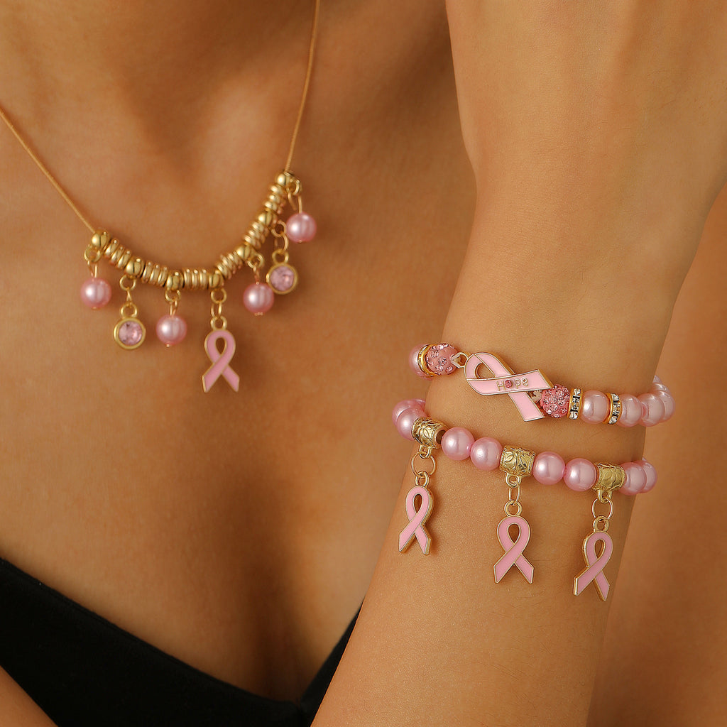 Baroque-style pearl jewelry set for women, featuring a sophisticated design: necklace, earrings, ring, bracelet, and choker.