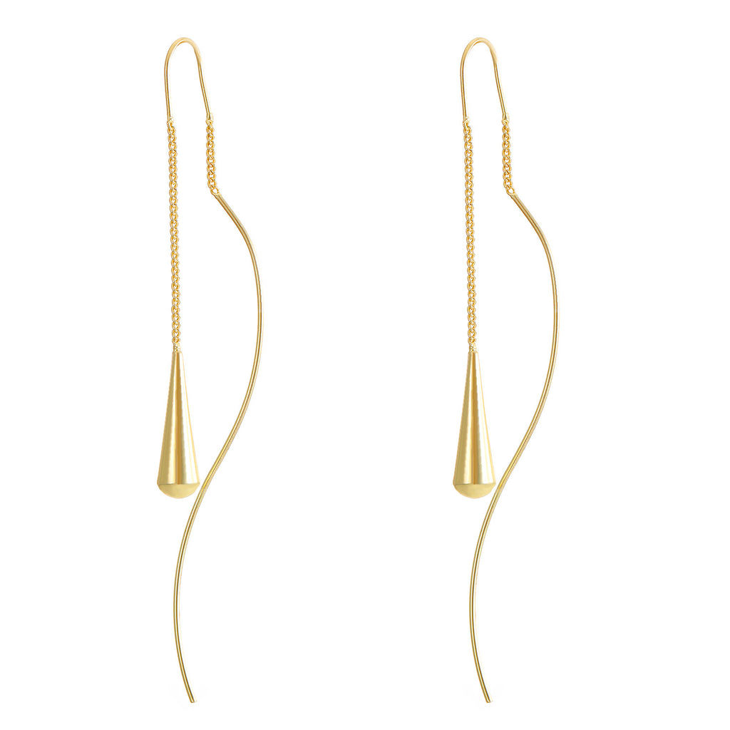 New long tassel earrings for women, high-end, understated luxury, niche earrings, ear thread teardrop earrings wholesale.
