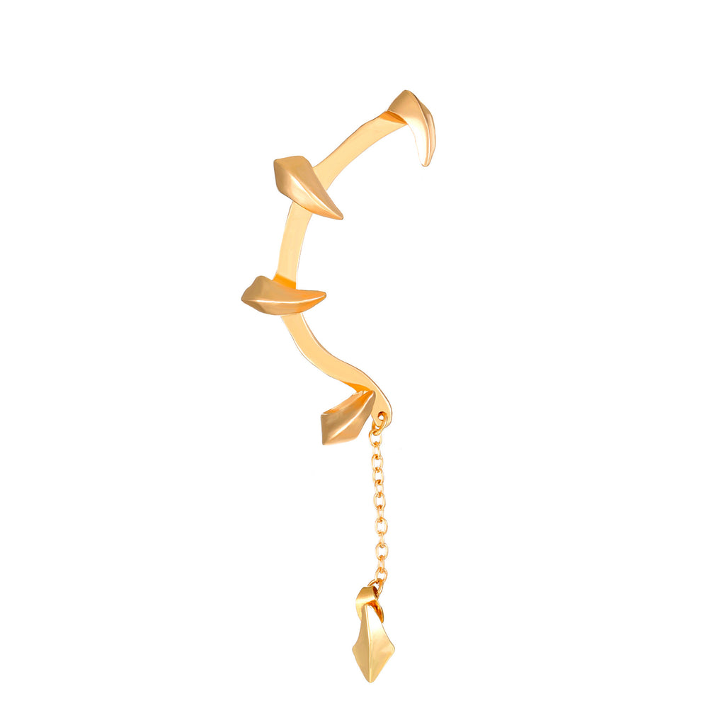 Gothic style devil claw ear hooks, punk style, dark alloy ear cartilage clips, Instagram style ear clips, no ear piercings, high-end feel.